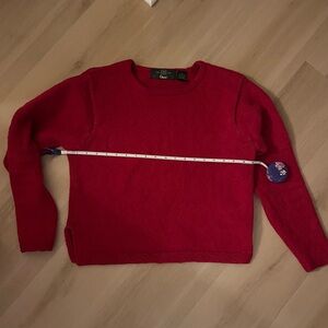 Orvis Vintage Vibrant Red Crew Neck Sweater